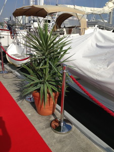 Red Rope Chrome Bollard